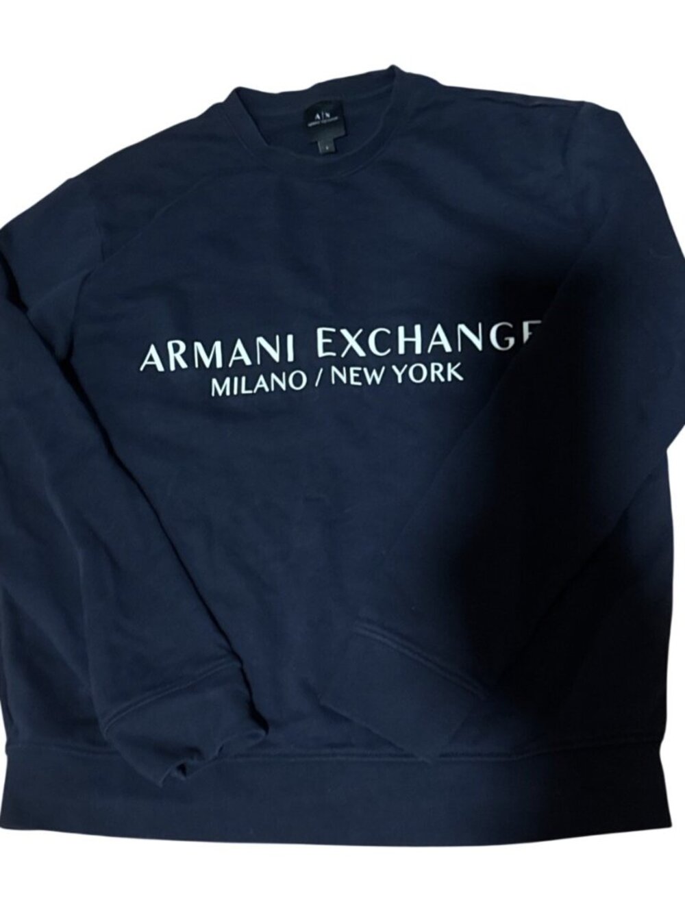 Armani Exchange A/X Sweatshirt Men's Large Black Crewneck Logo Pullover